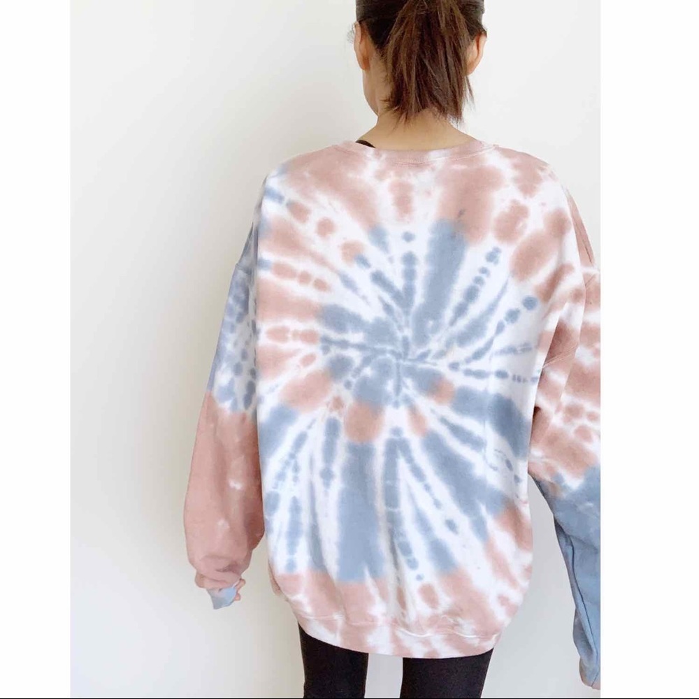 LUXE TIE-DYE sweater pullover top - Picture 3 of 5